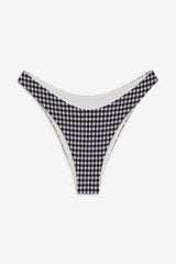 Dove Gingham Bikini Bottom - Blackberry Gingham