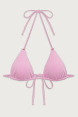 Nick Triangle Halter Bikini Top - French Rose