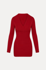 Jade Long Sleeve Knit Mini Dress - Heartstrings