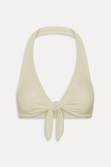 Jayne Terry Halter Bikini Top - Lemon