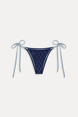 Mackenzie Cheeky String Bikini Bottom - Diamond Stitch