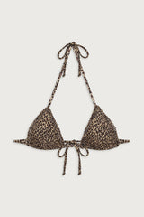 Nick Triangle Halter Bikini Top - Baby Leopard