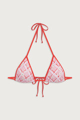 Nick Triangle Floral Bikini Top - Red Rover