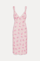 Gem Floral Midi Dress - Fresh Rose