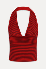 x JENNIE Briar Knit Halter Top - Spring Stripe