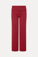 Dawson Knit Fold Over Pants - Rosewood
