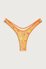 Full Moon Micro Bikini Bottom - Marigold Gingham