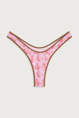 Full Moon Floral Micro Bikini Bottom - Watercolor Hibiscus