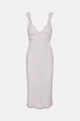 Gem Midi Slip Dress - Red Dot