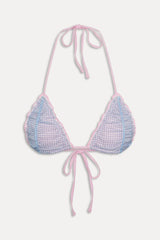 Isla Skimpy Gingham Bikini Top - Gingham Ribbon