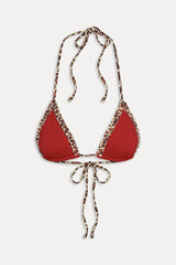Nick Ruffle Triangle Bikini Top - Valentine
