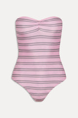 Solana Reversible One Piece Swimsuit - Pink Stripe